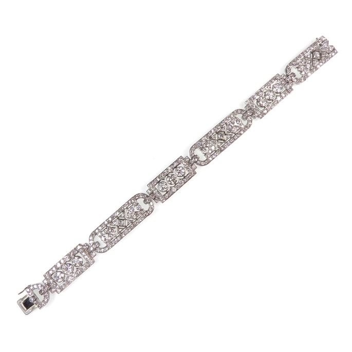   Lacloche - Art Deco diamond strap bracelet | MasterArt